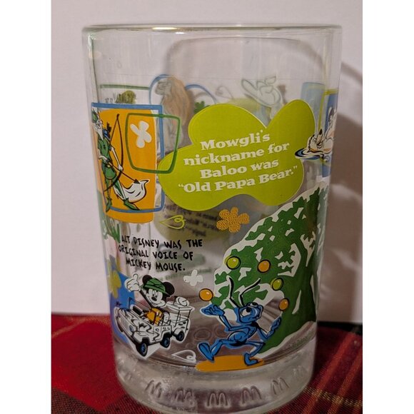 Vintage Disney Animal Kingdom Glass With Goofy Baloo Simba Pocahontas & More - Picture 4 of 7